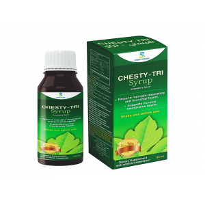 CHESTY - TRI DIETARY SUPPLEMENT ( IVY LEAVES + THYME + LIQUORICE ) STRAWBERRY FLAVOR 120 ML SYRUP